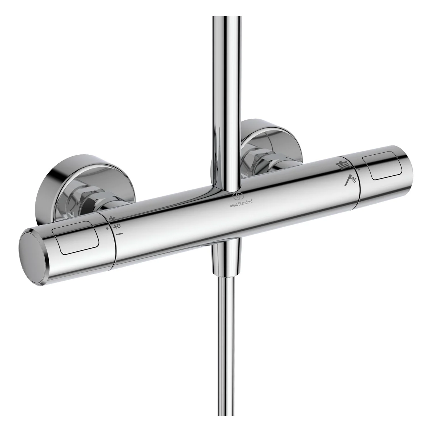 System prysznicowy Ideal Standard Ceratherm T25 M, deszczownica narożna, oszczędzająca wodę Zdjęcie 6