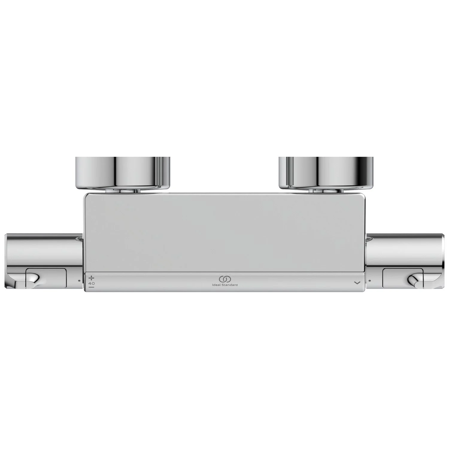 Widok z przodu zaworu termostatycznego w chromie, Ideal Standard