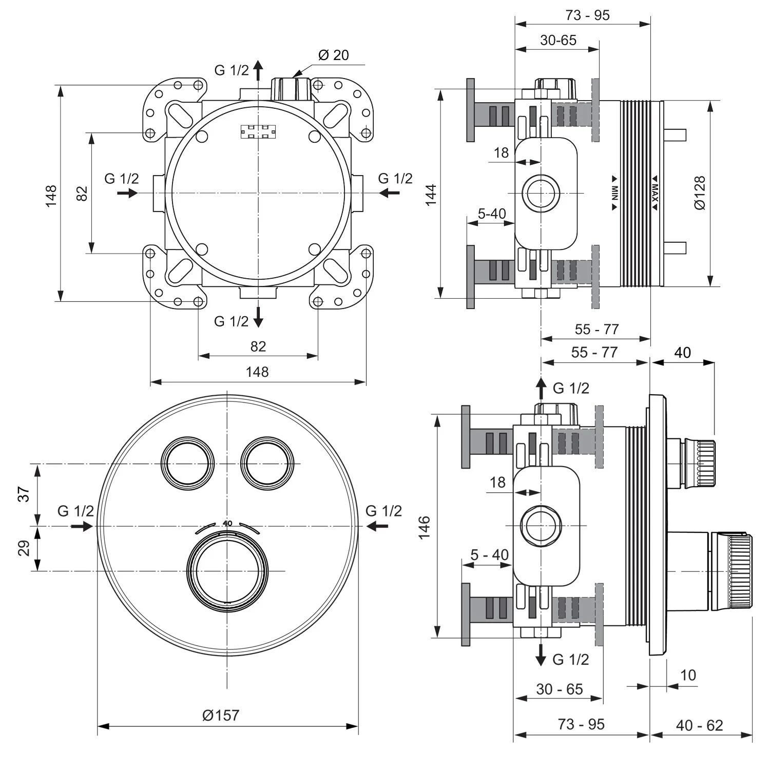 Ideal Standard Ceratherm Navigo Armaturen-Paket 01 Bild 6