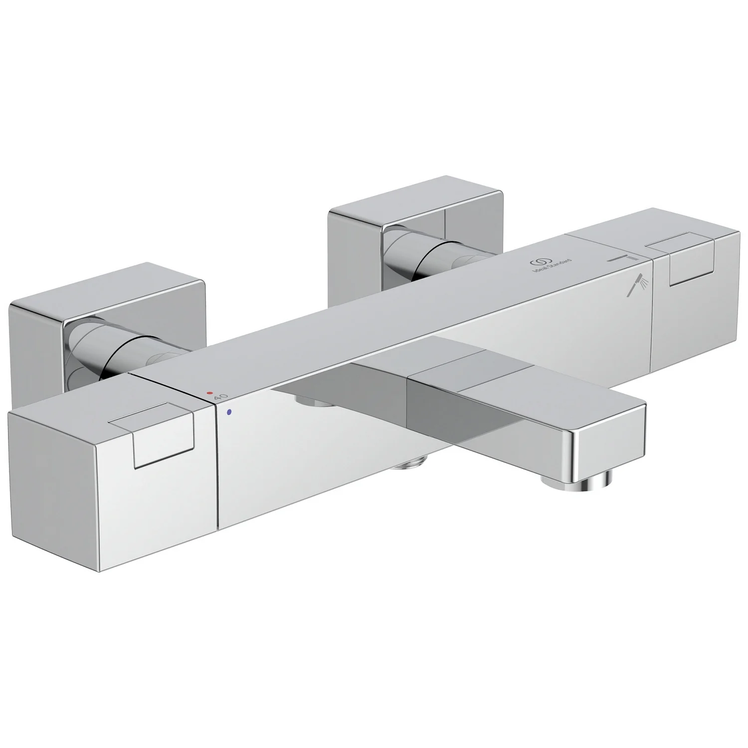 Chromowana bateria wannowa widok z boku, Ideal Standard