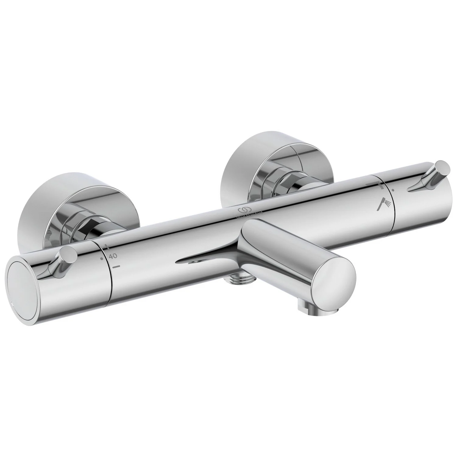 Chromowana bateria wannowa widok z przodu, Ideal Standard