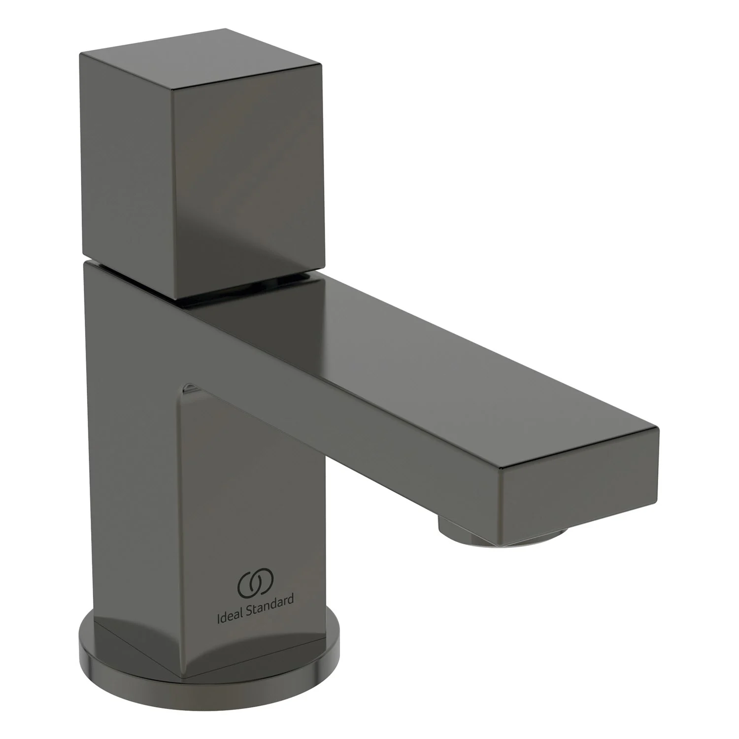 Czarna bateria umywalkowa widok z boku, Ideal Standard