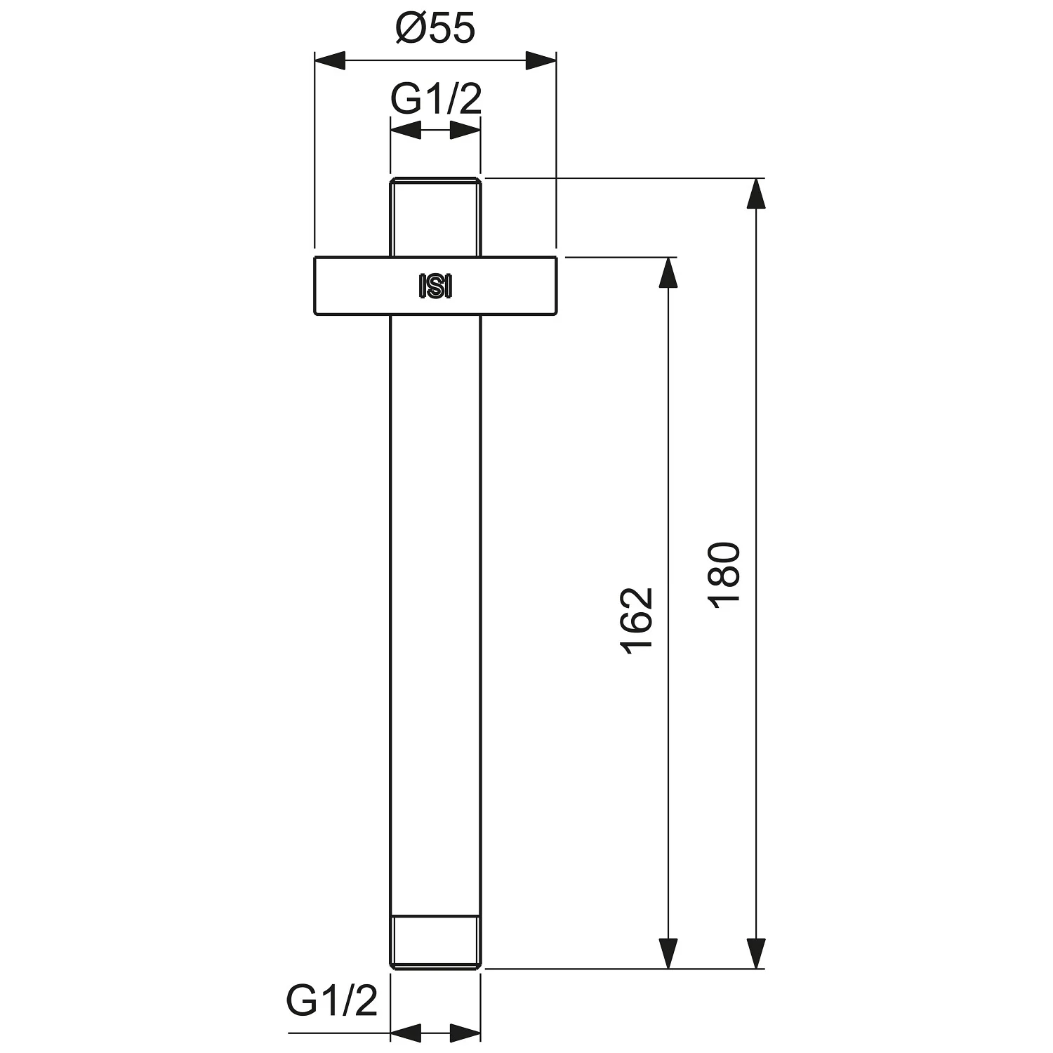 Ideal Standard Idealrain Atelier Brausearm für Deckenanschluss 18 cm Bild 3