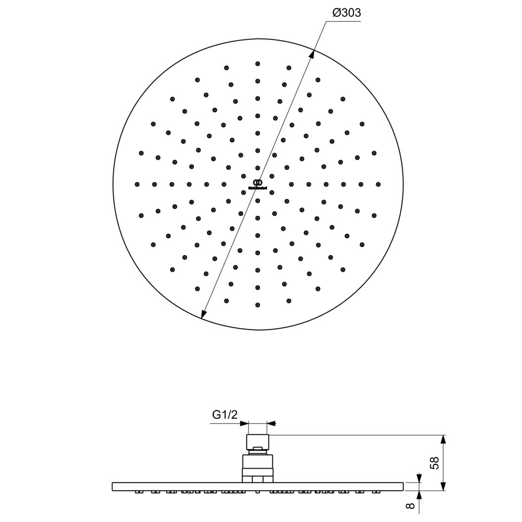 Ideal Standard Idealrain Regenbrause Ø 30 cm Bild 3