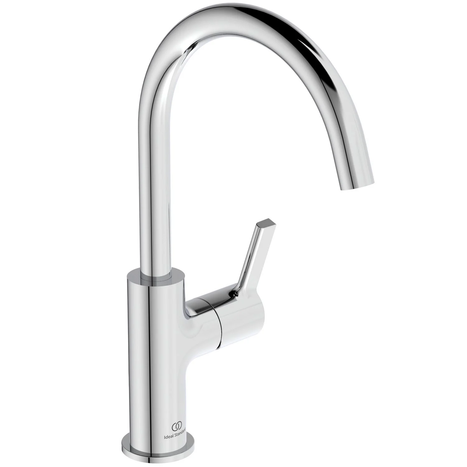 Chromowana bateria umywalkowa widok z boku, Ideal Standard