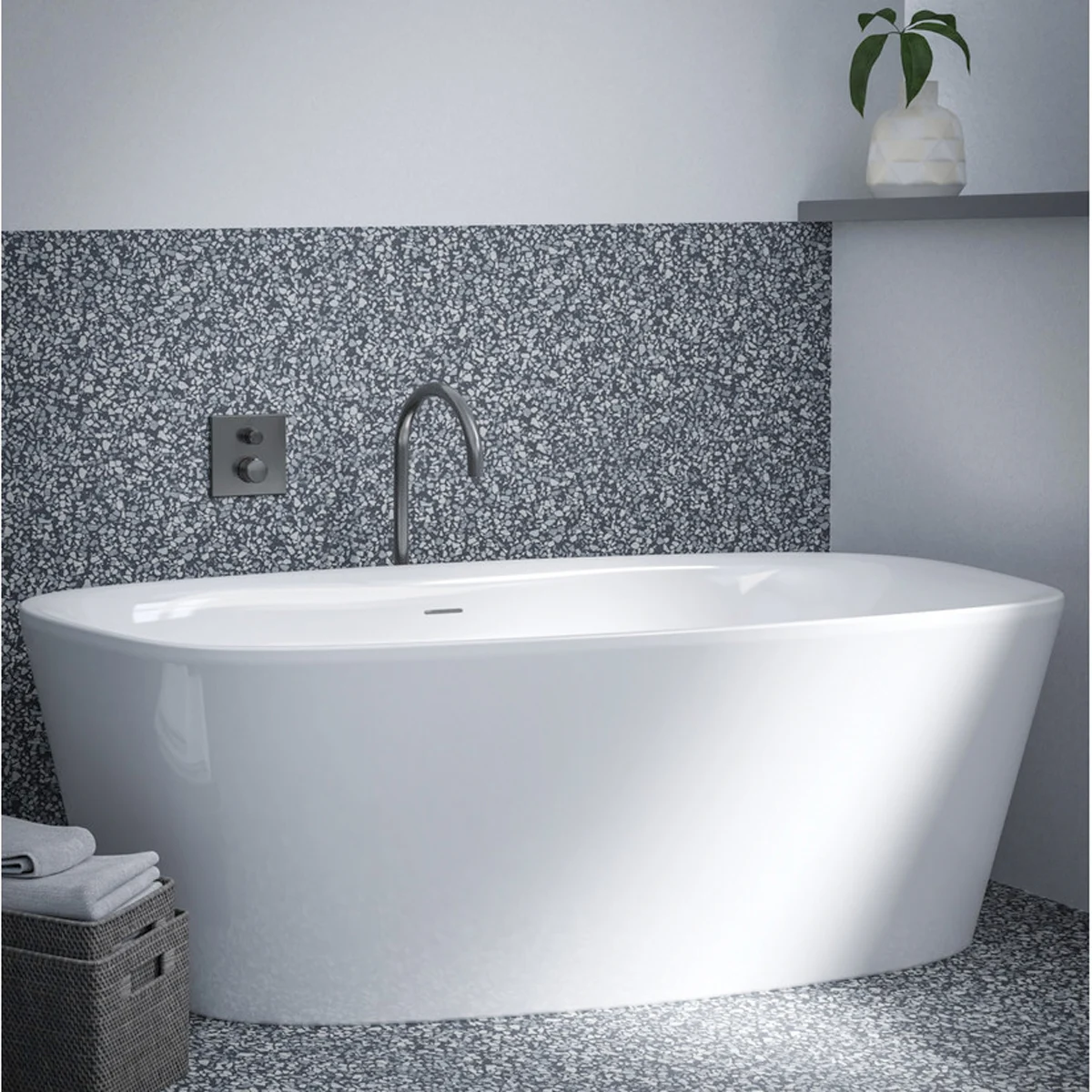 Ideal Standard Dea freistehende Körperform-Badewanne 180 x 80 cm Bild 7