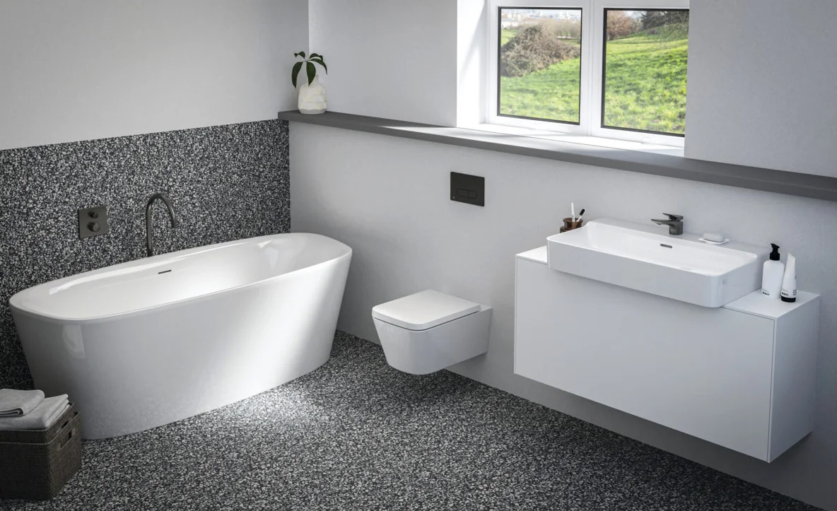 Ideal Standard Dea freistehende Körperform-Badewanne 180 x 80 cm Bild 8