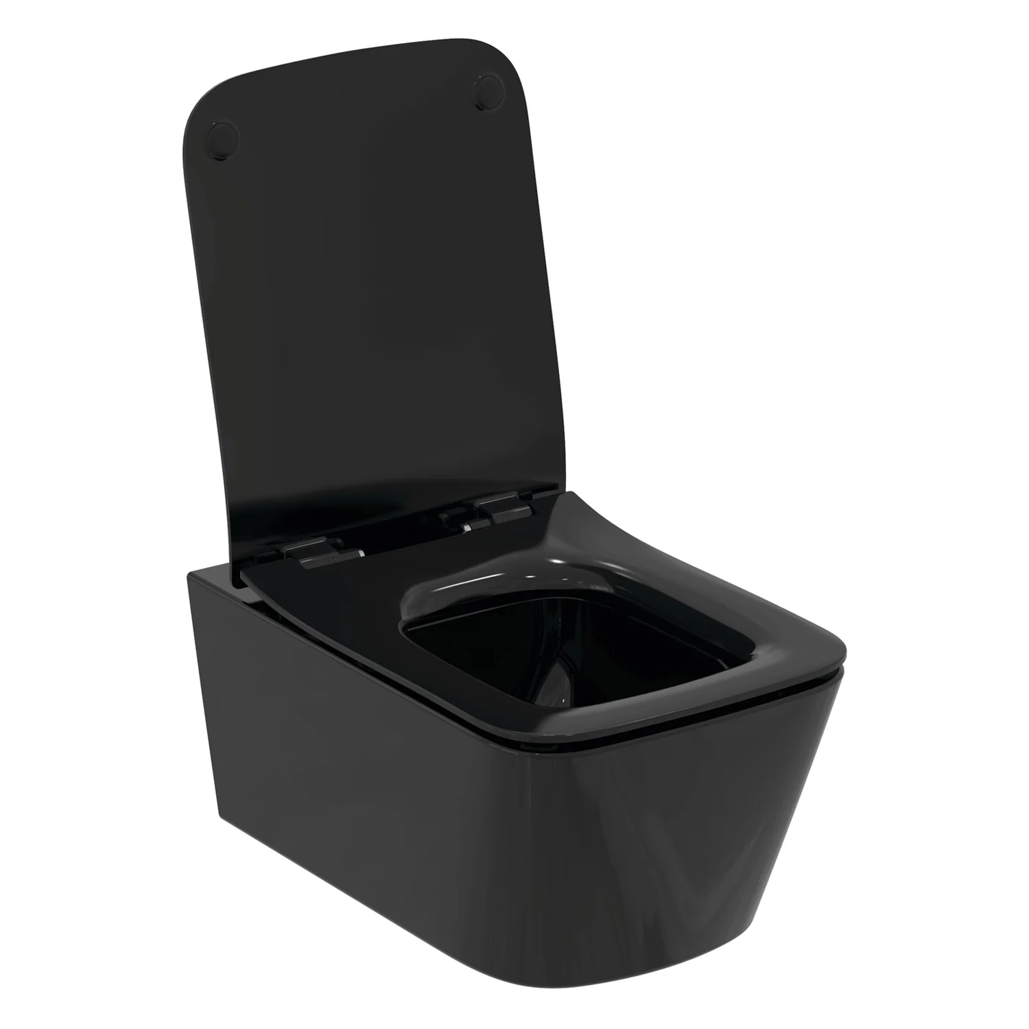Czarna toaleta z zamkniętą pokrywą, Ideal Standard