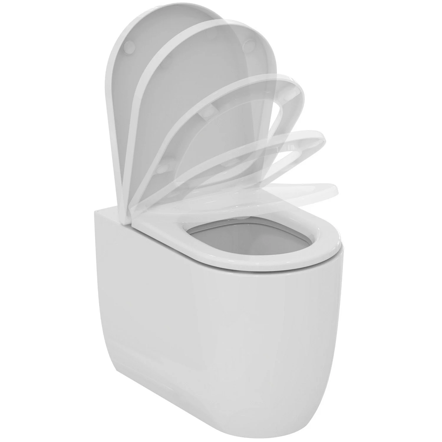 WC stojące z ruchomą deską, biała ceramika, Ideal Standard