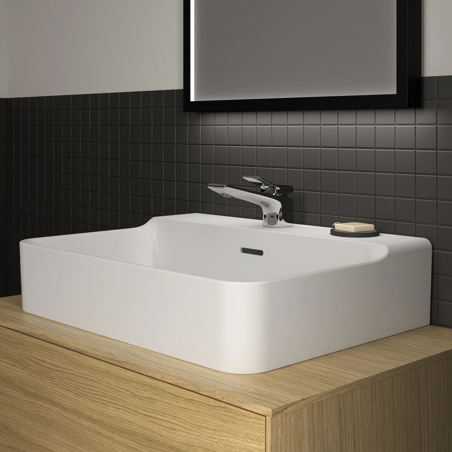 Ideal Standard Conca Waschtisch 60 cm, 1 Hahnloch, mit Überlauf, geschliffen Bild 8