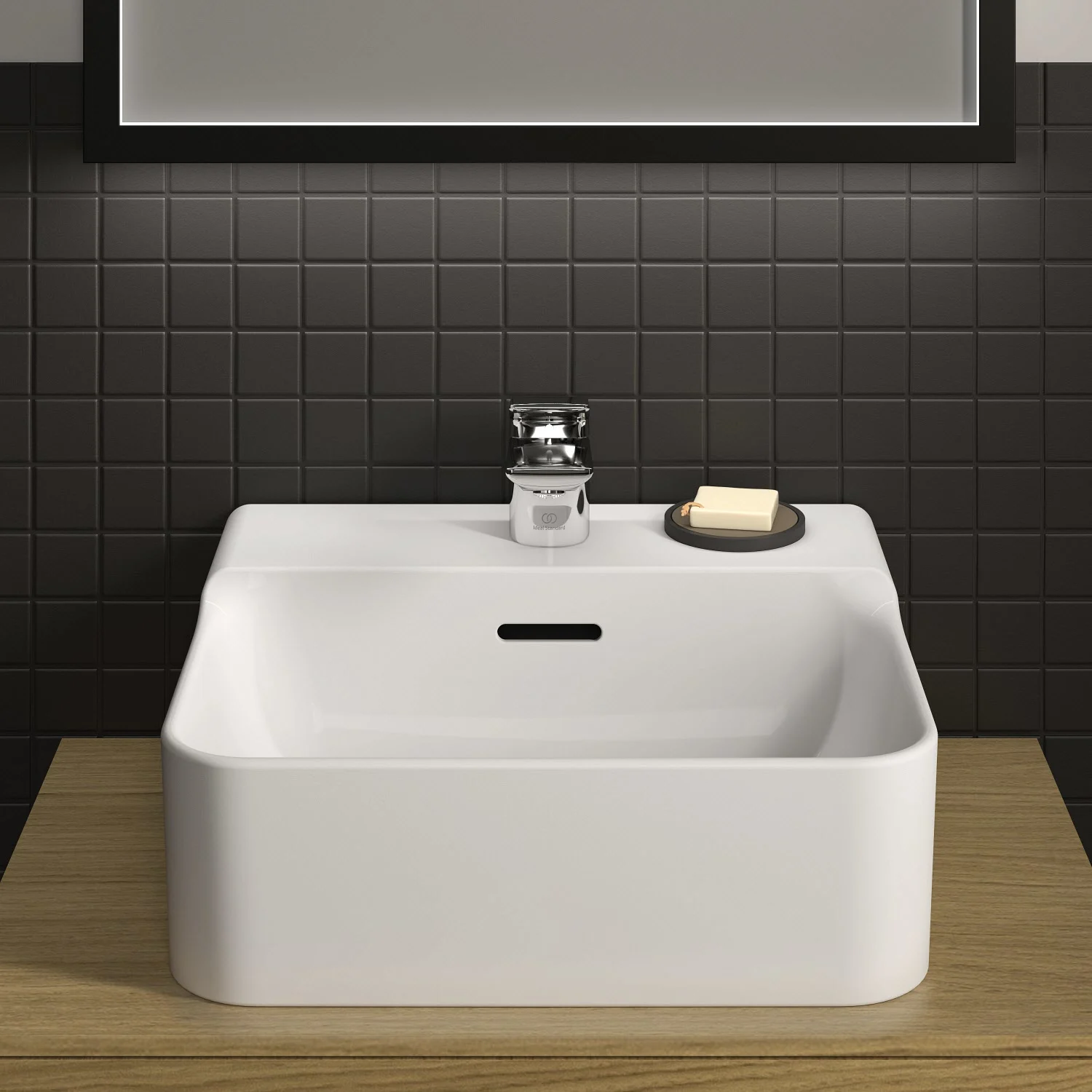 Ideal Standard Conca Handwaschbecken 40 cm, 1 Hahnloch, mit Überlauf, geschliffen Bild 7