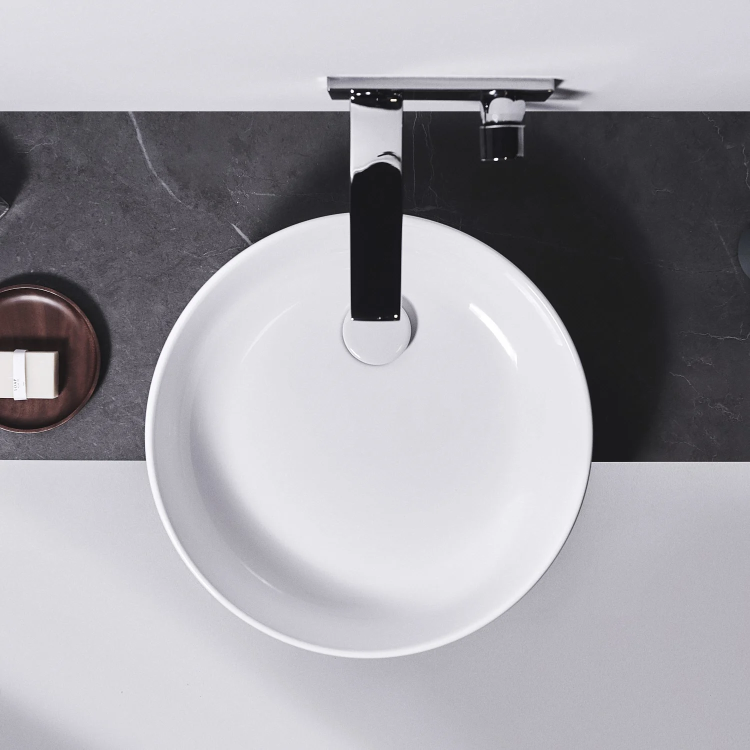 Ideal Standard Conca Schale rund 45 cm, ohne Hahnloch, ohne Überlauf, geschliffen Bild 3