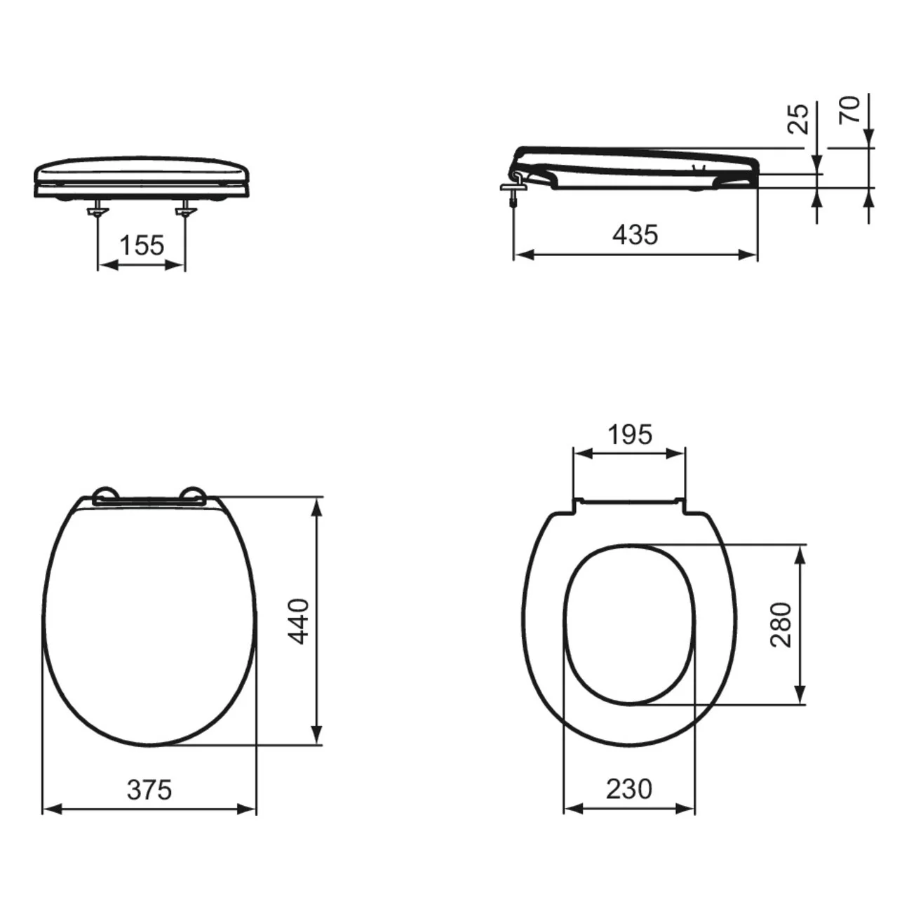 Ideal Standard Contour 21+ WC-Sitz, Sandwich Bild 4