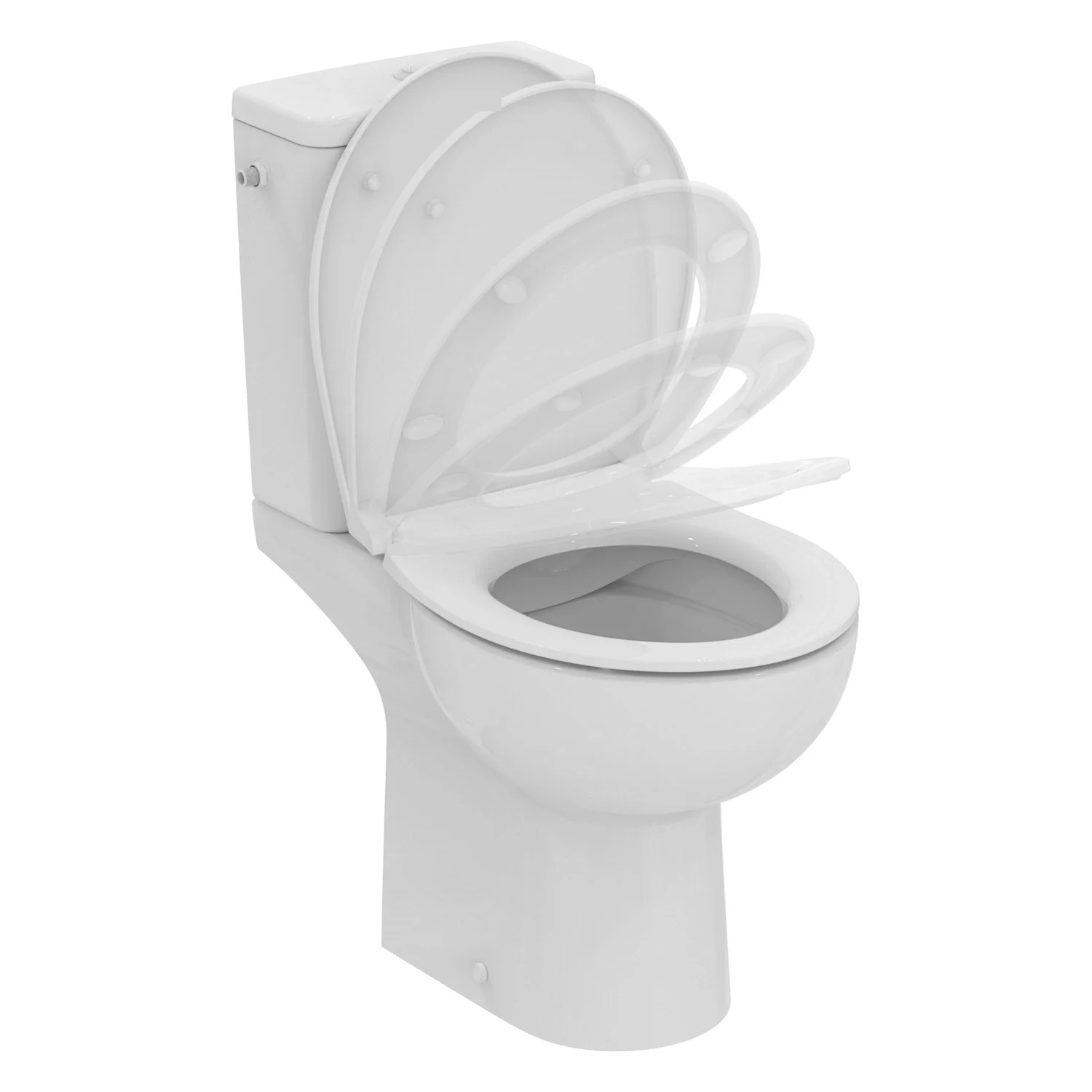 Toaleta z podnoszonym siedziskiem, widok z boku, Ideal Standard