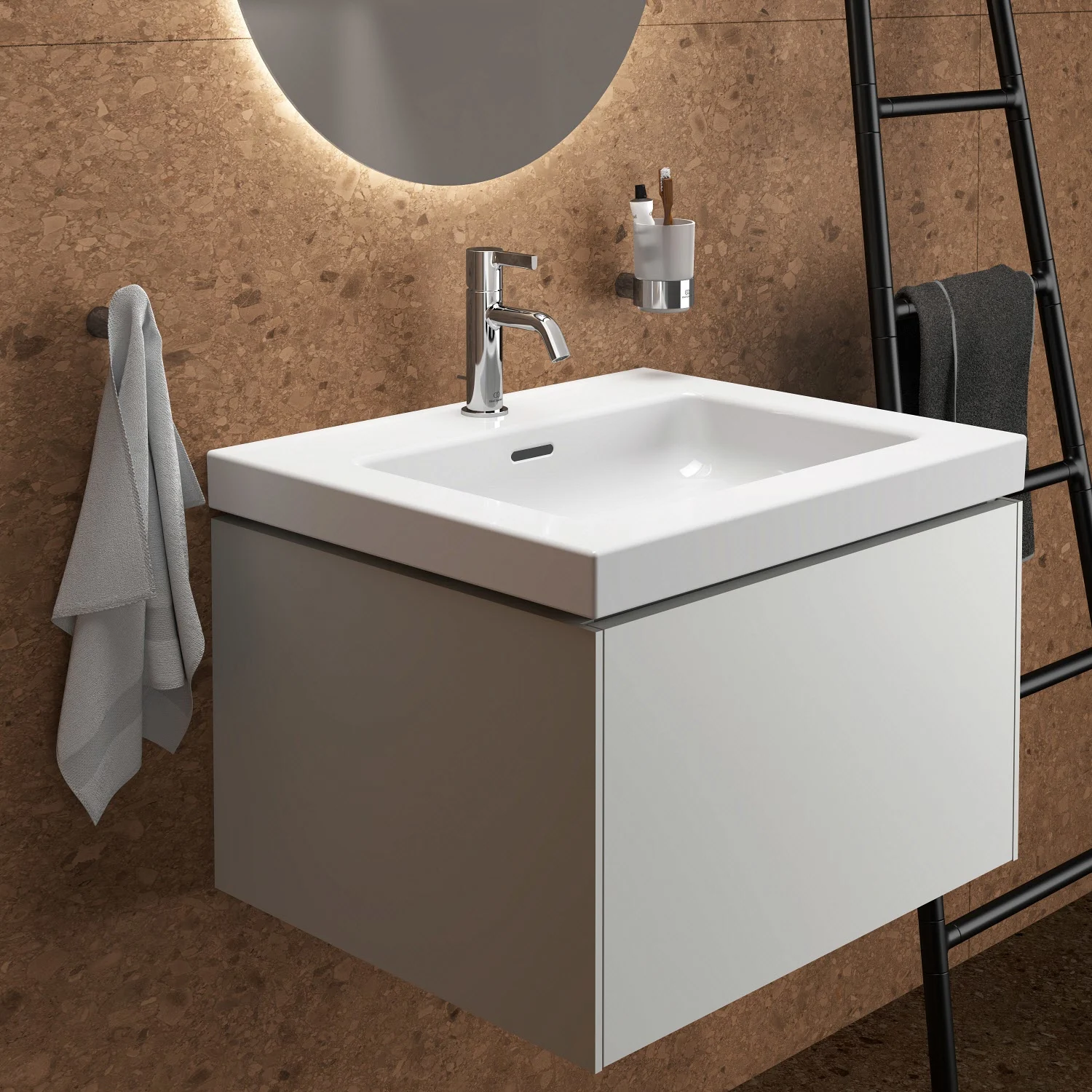 Ideal Standard Extra Möbelwaschtisch, 1 Hahnloch, 61 cm