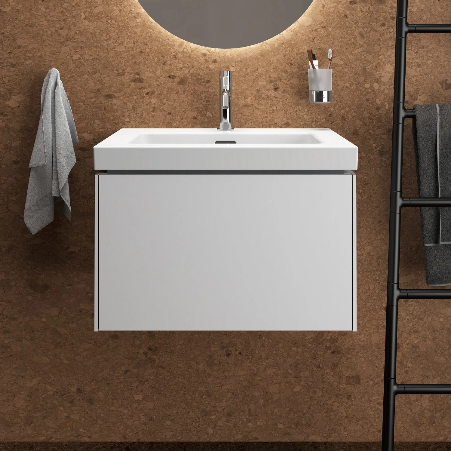 Ideal Standard Extra Möbelwaschtisch, 1 Hahnloch, 61 cm Bild 6