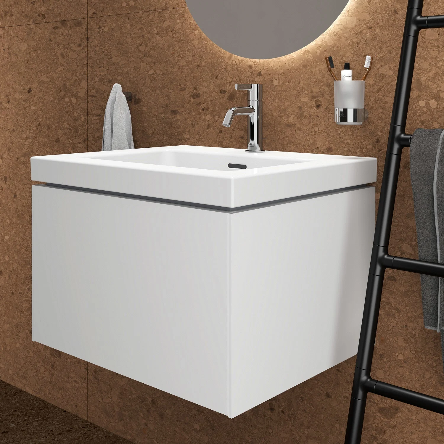 Ideal Standard Extra Möbelwaschtisch, 1 Hahnloch, 61 cm Bild 7