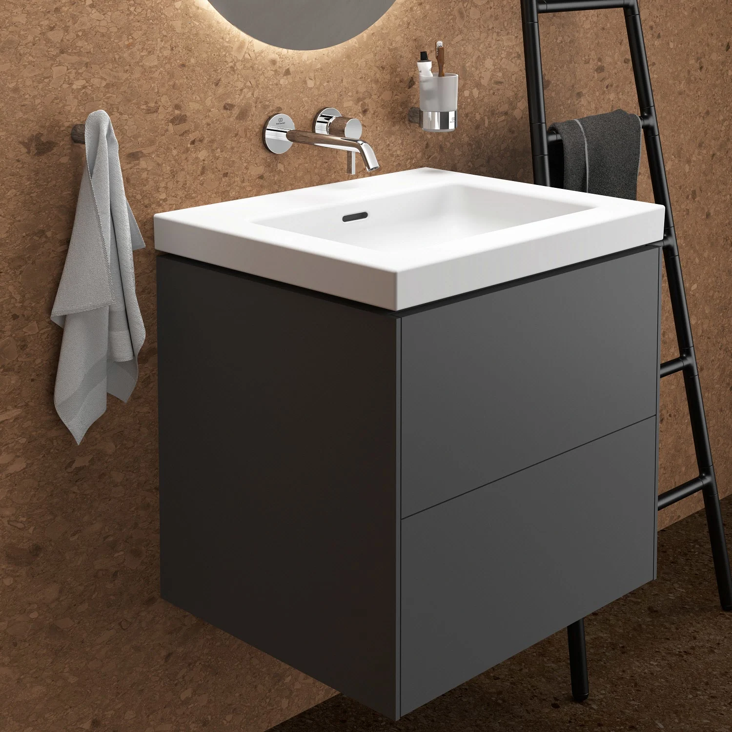 Ideal Standard Extra Möbelwaschtisch, ohne Hahnloch, 61 cm
