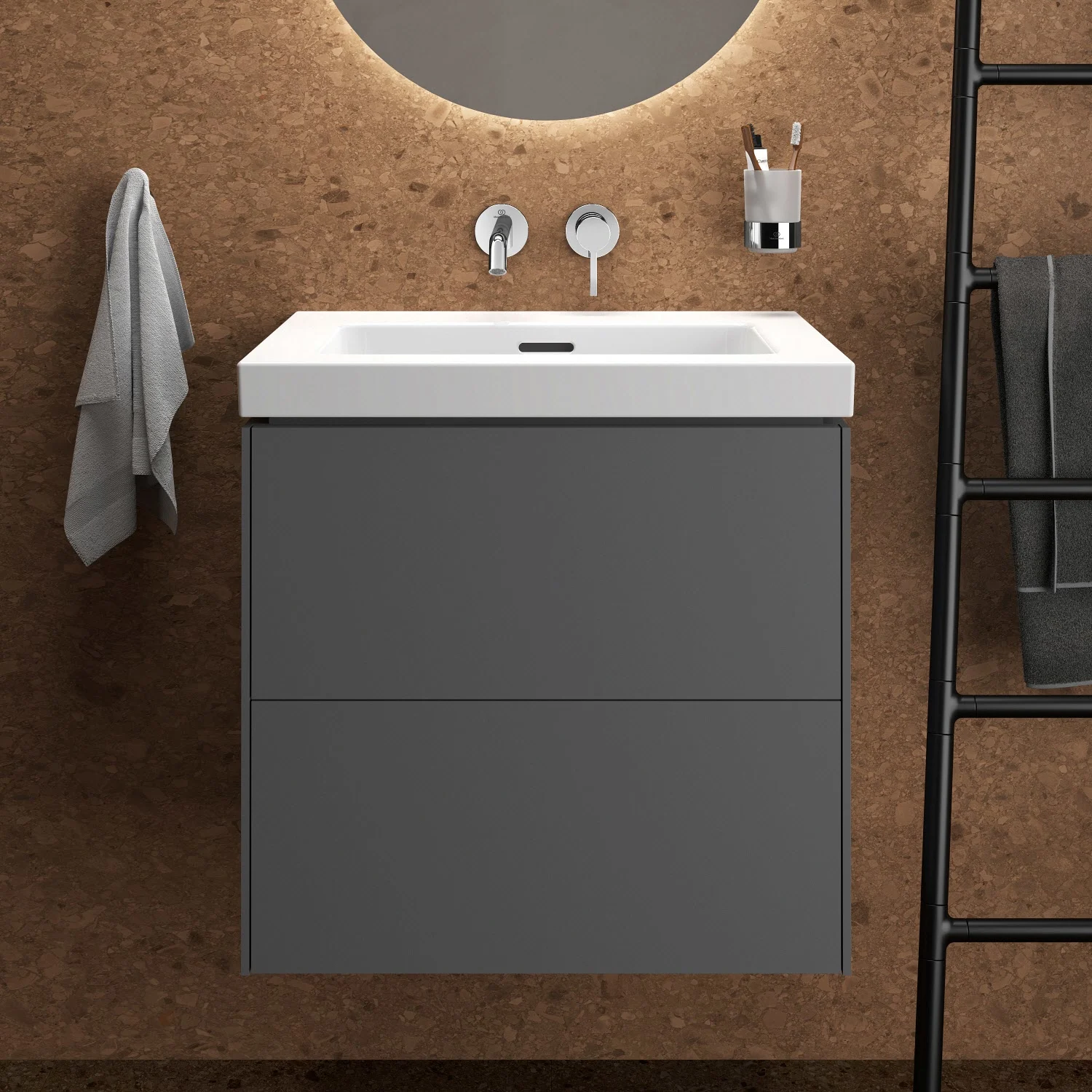 Ideal Standard Extra Möbelwaschtisch, ohne Hahnloch, 61 cm Bild 6