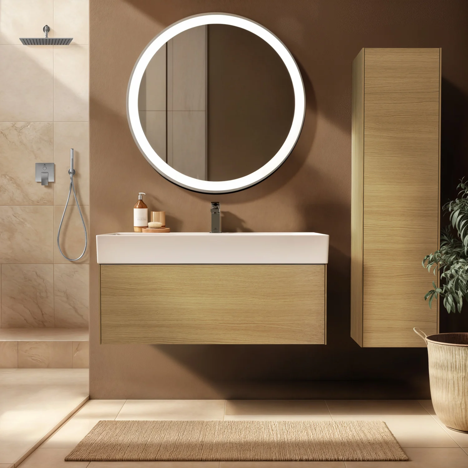 Umywalka Ideal Standard Extra 101,5 cm, 1 otwór na baterię z przelewem Zdjęcie 2