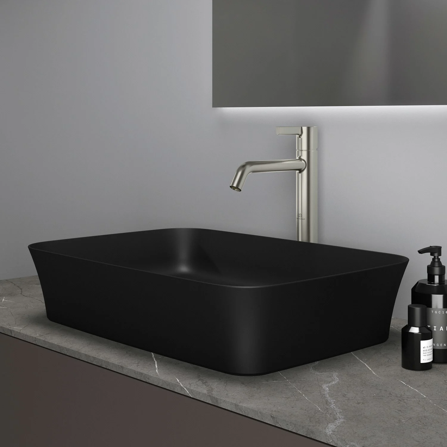 Ideal Standard Ipalyss Aufsatzschale eckig ohne Überlauf, ohne Überlauf 55 x 38 cm Bild 6