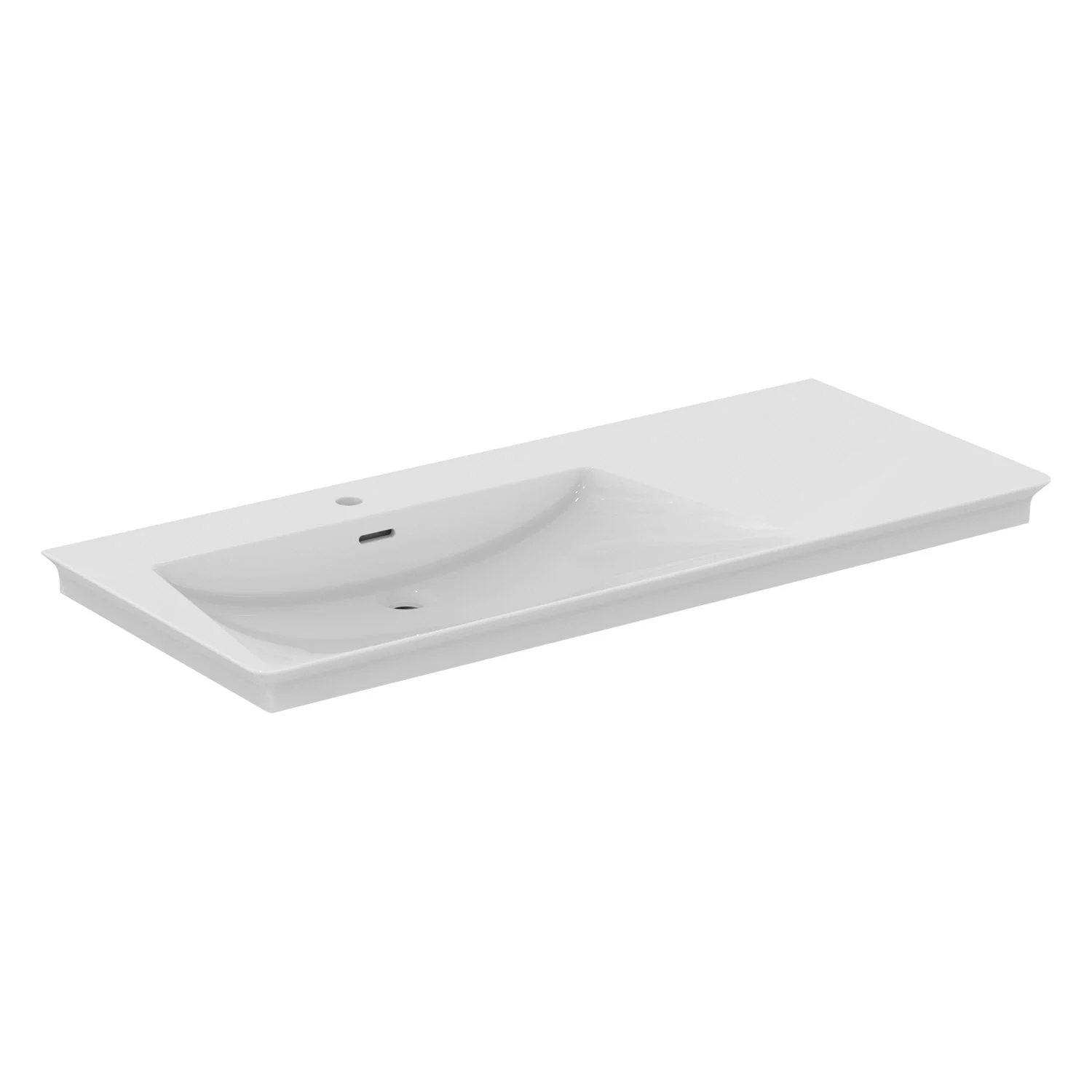 Ideal Standard La Dolce Vita Möbelwaschtisch 126 cm, mit 1 Hahnloch, mit Überlauf, Ablage rechts