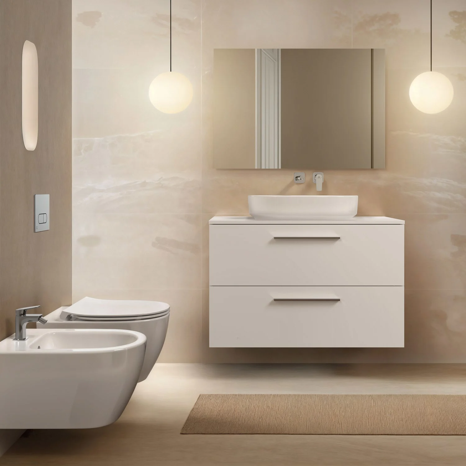 Ideal Standard i.life O Wand-Bidet, 1 Hahnloch, mit Überlauf Bild 7