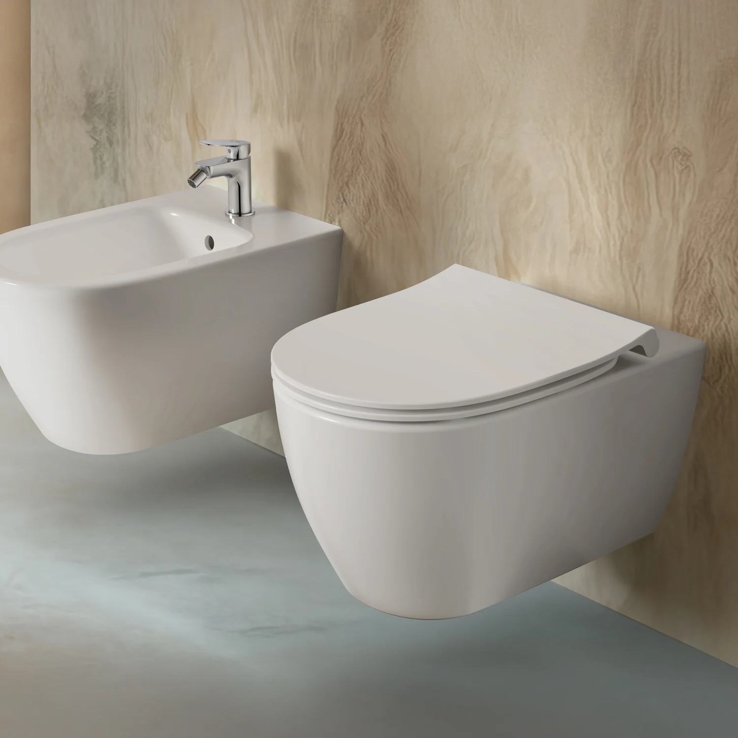 Ideal Standard i.life O Wand-Bidet, 1 Hahnloch, mit Überlauf Bild 6