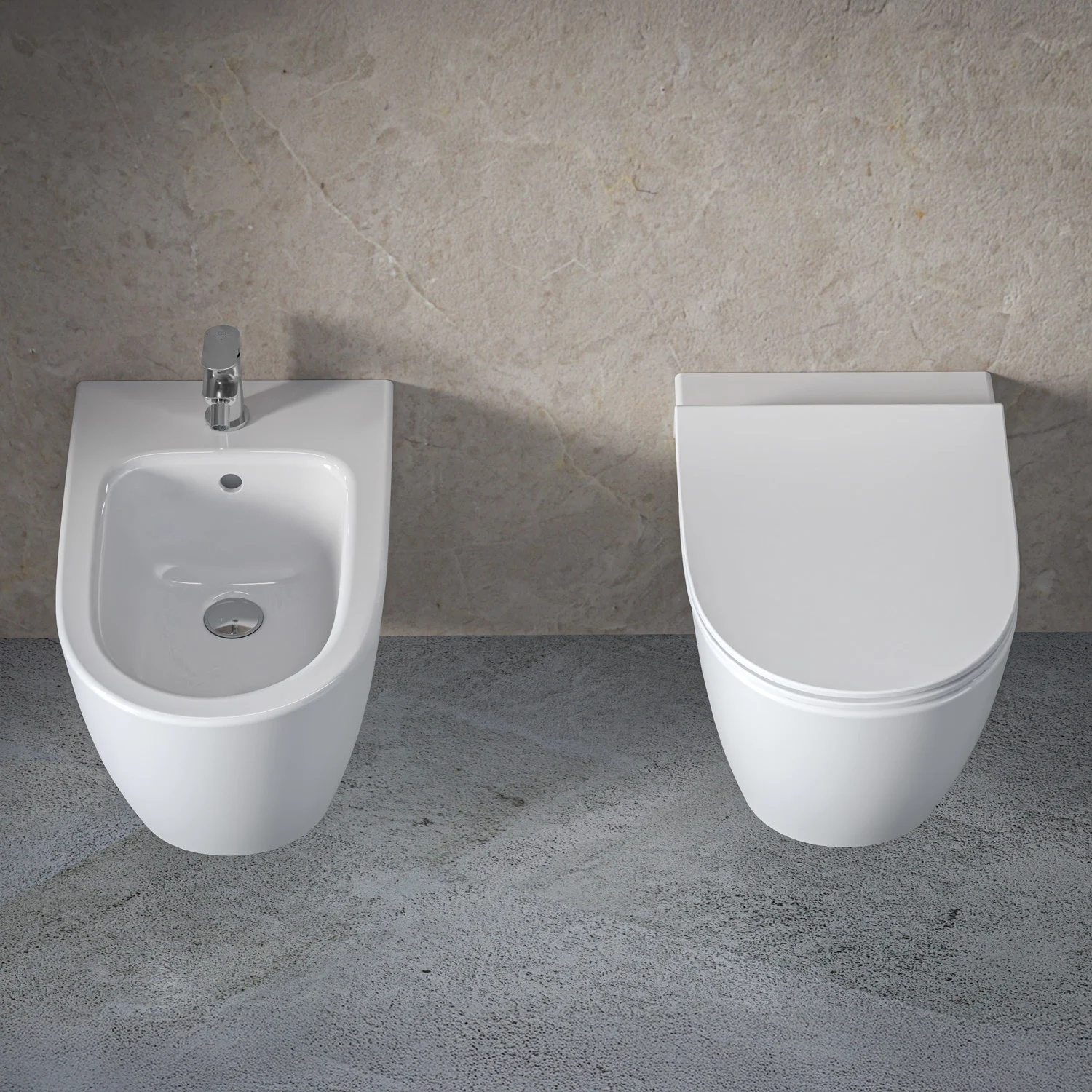 Ideal Standard i.life O Wand-Bidet, 1 Hahnloch, mit Überlauf Bild 3