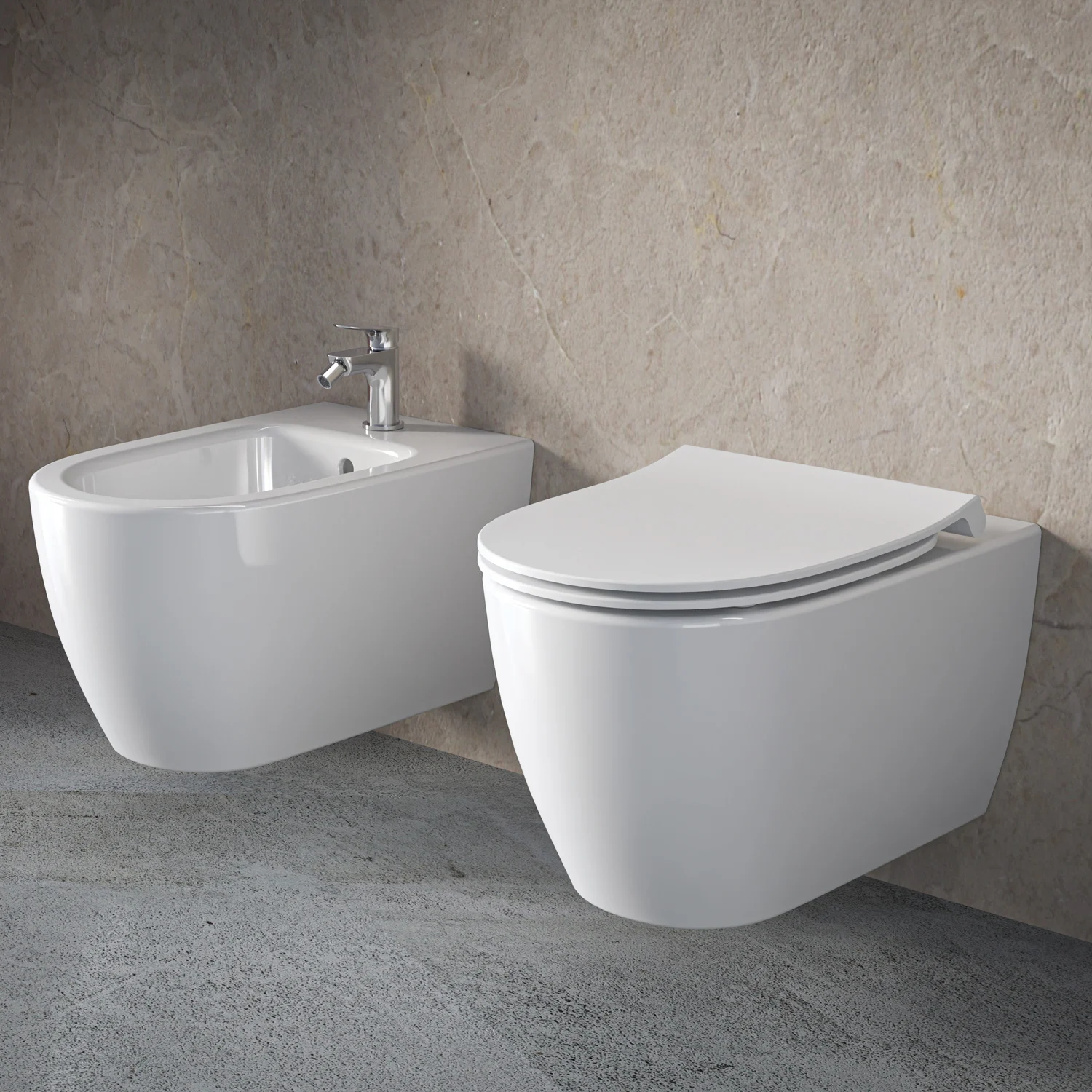 Ideal Standard i.life O Wand-Bidet, 1 Hahnloch, mit Überlauf Bild 4