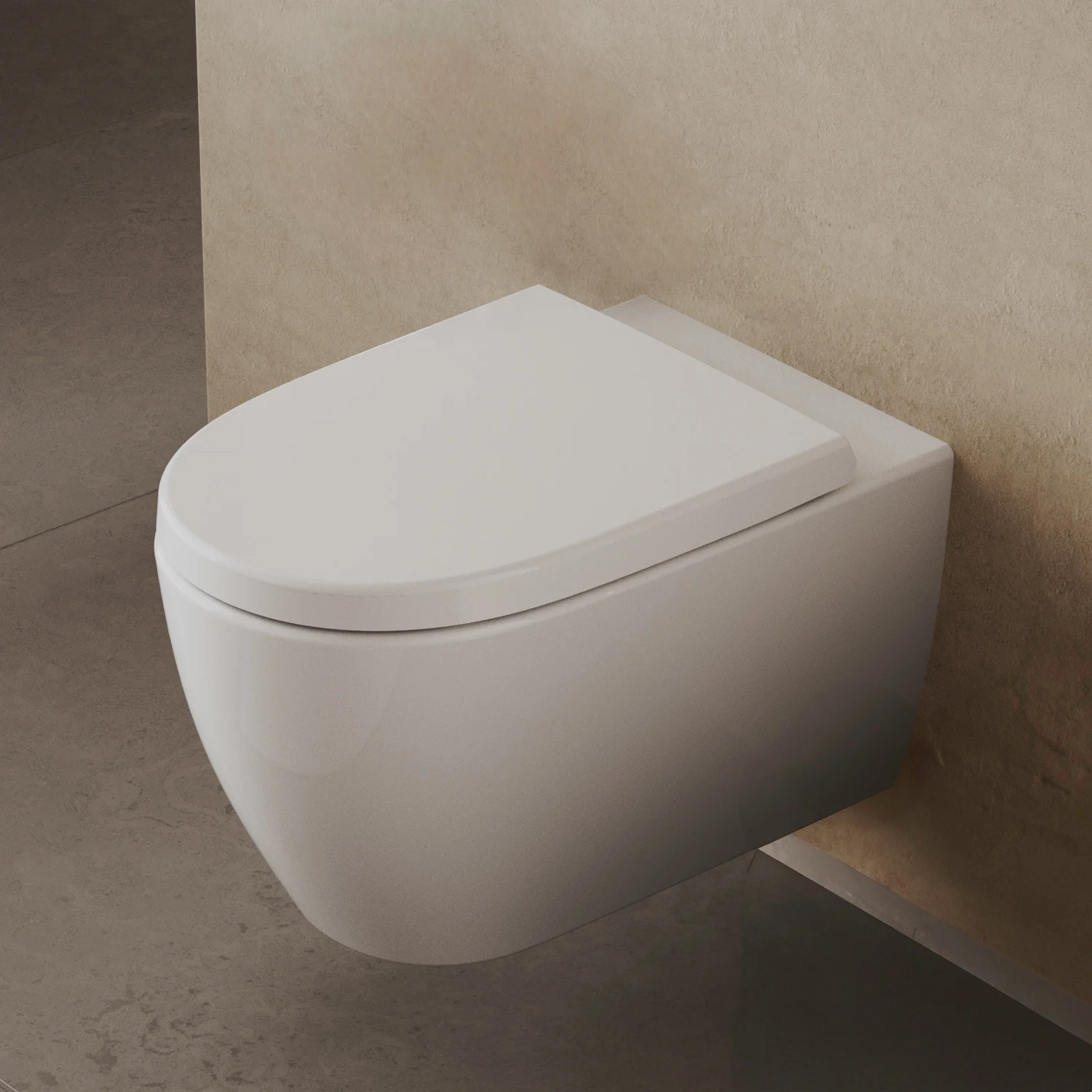 Ideal Standard i.life O Wand-WC Set mit Wrapover Sitz, HydroTwist Spültechnologie