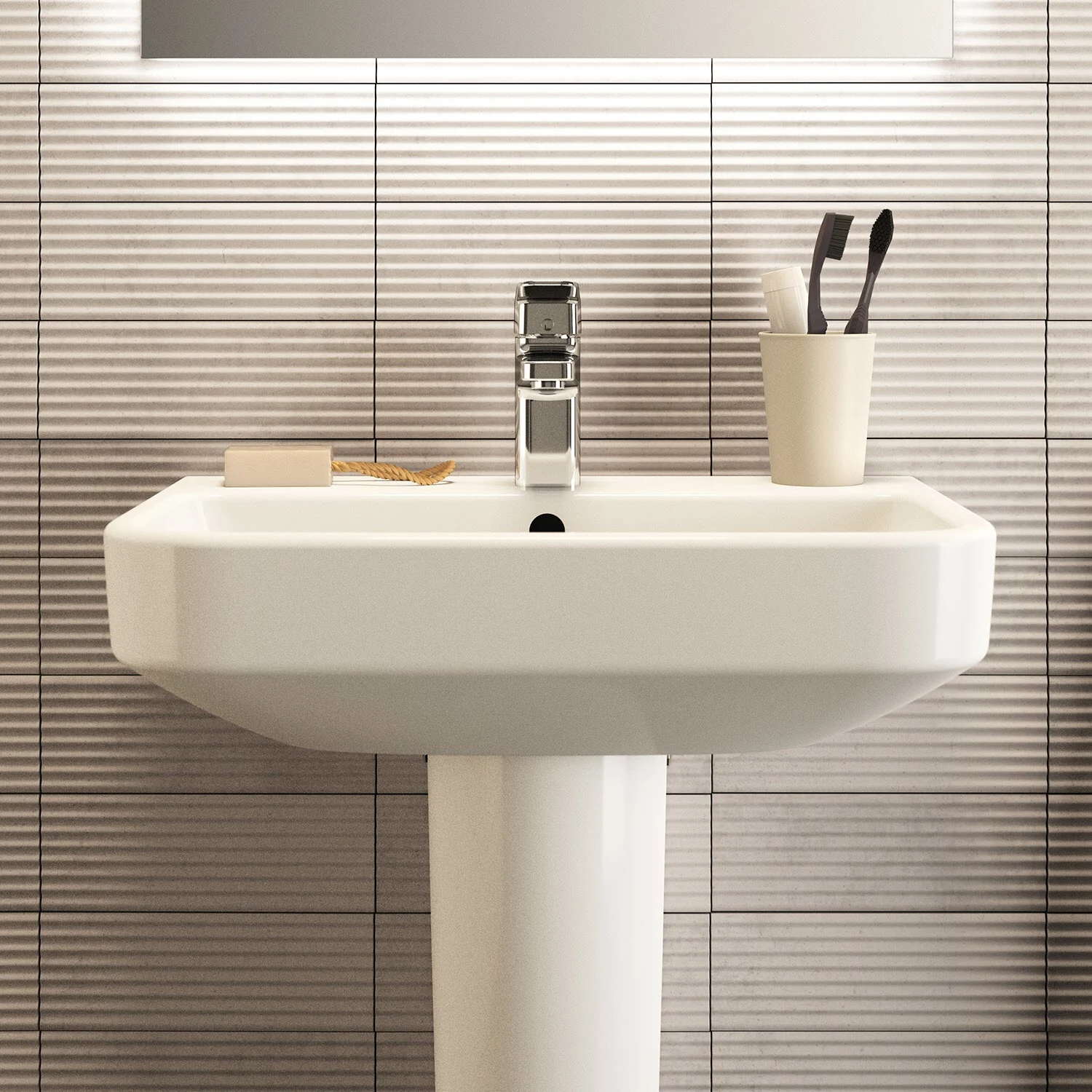 Ideal Standard i.life S Waschtisch 55 cm, 1 Hahnloch, mit Überlauf Bild 6
