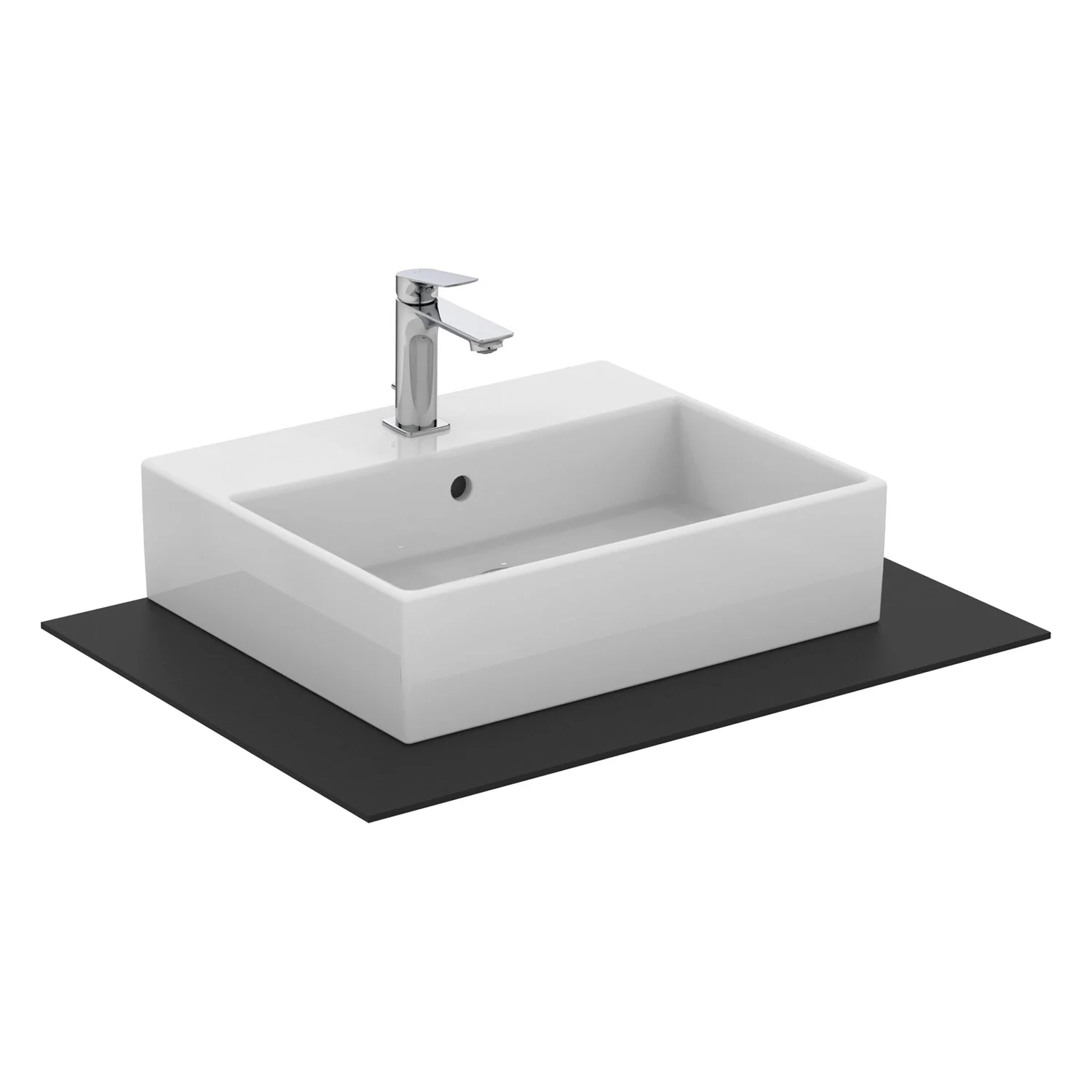 Ideal Standard i.life B – umywalka nablatowa 50 cm, 1 otwór na baterię, z przelewem Zdjęcie 6