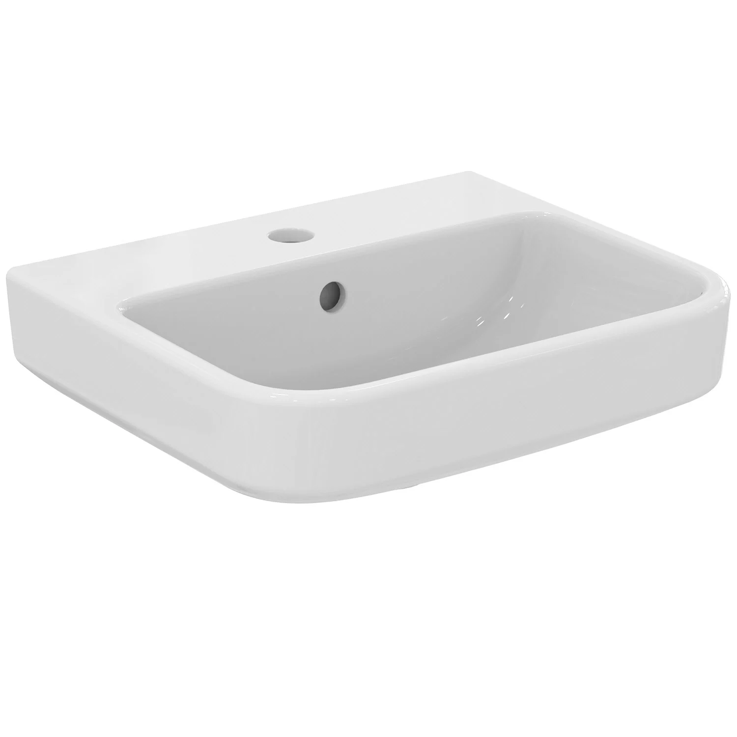 Biała umywalka w widoku z boku, Ideal Standard