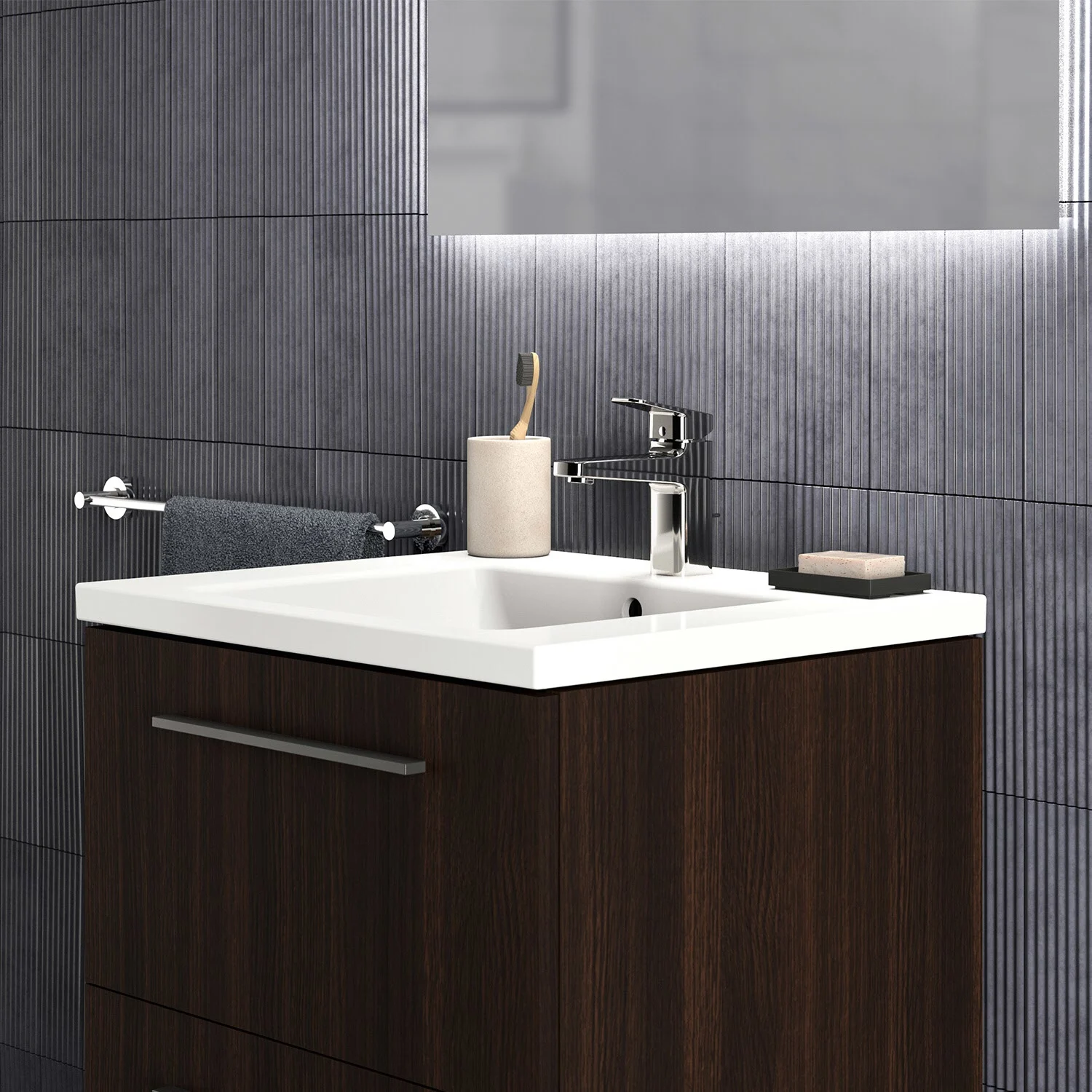 Ideal Standard i.life B Möbelwaschtisch 61 cm, 1 Hahnloch, mit Überlauf Bild 7