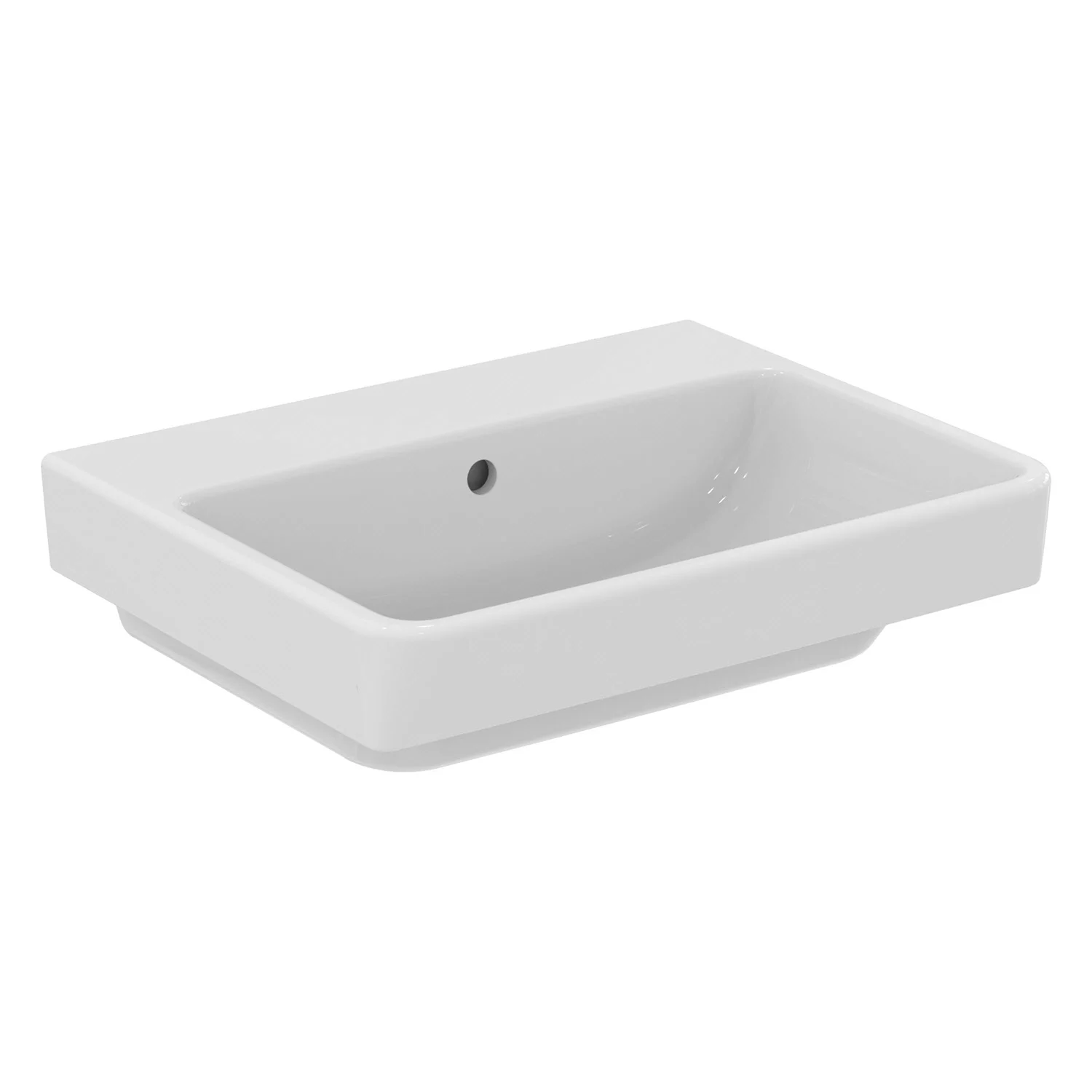 Umywalka meblowa Ideal Standard i.life B 55 cm, bez otworu na baterię, z przelewem i systemem Ideal Plus