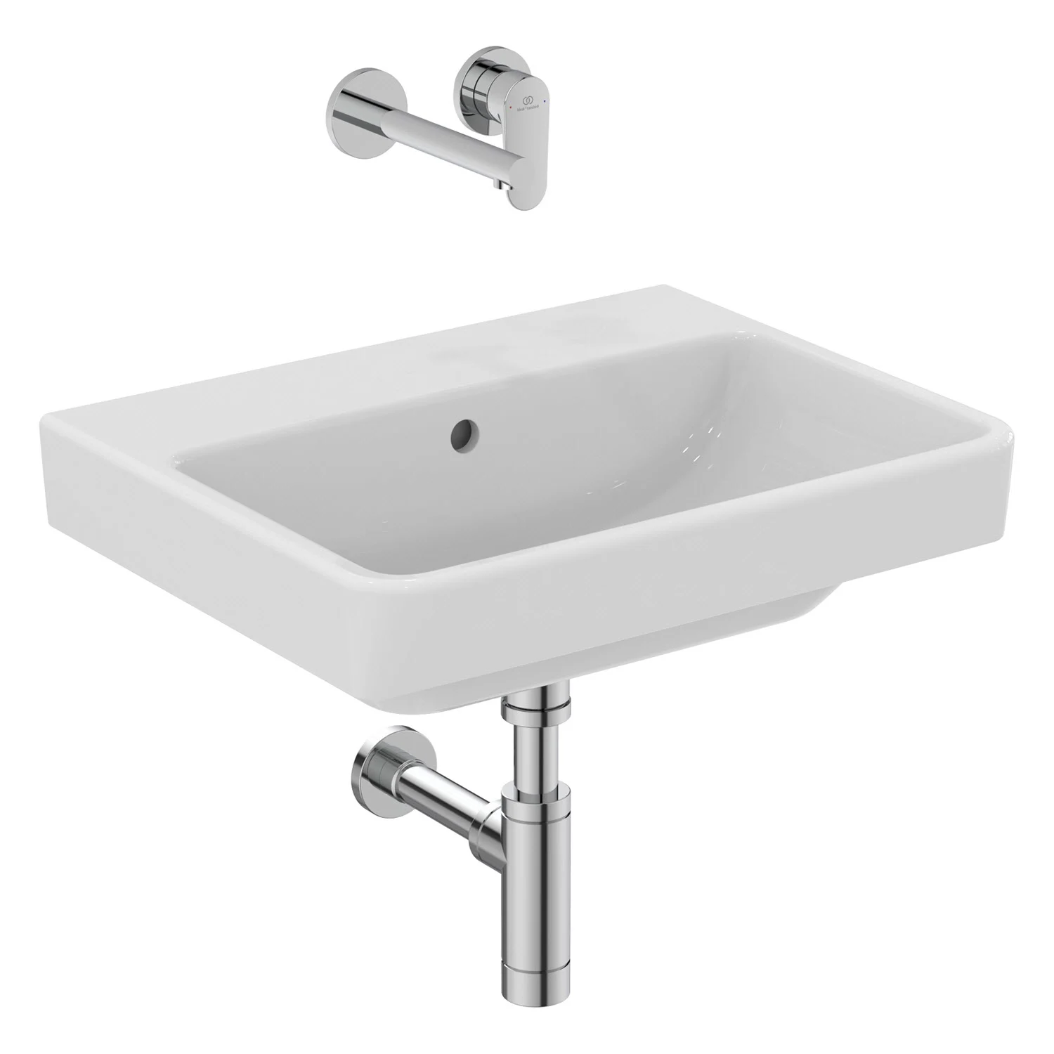 Umywalka meblowa Ideal Standard i.life B 55 cm, bez otworu na baterię, z przelewem i systemem Ideal Plus Zdjęcie 6