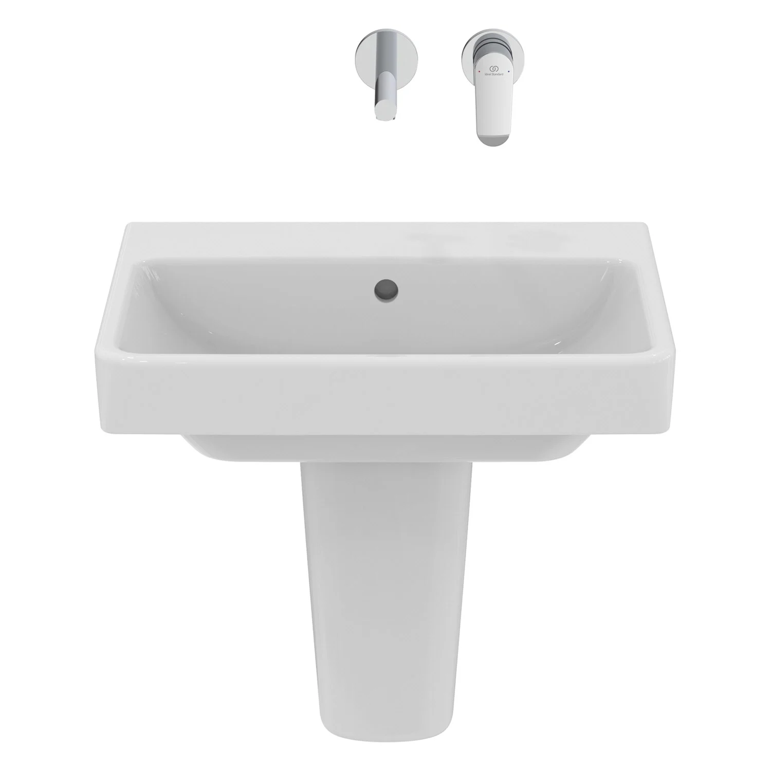 Umywalka meblowa Ideal Standard i.life B 55 cm, bez otworu na baterię, z przelewem i systemem Ideal Plus Zdjęcie 7