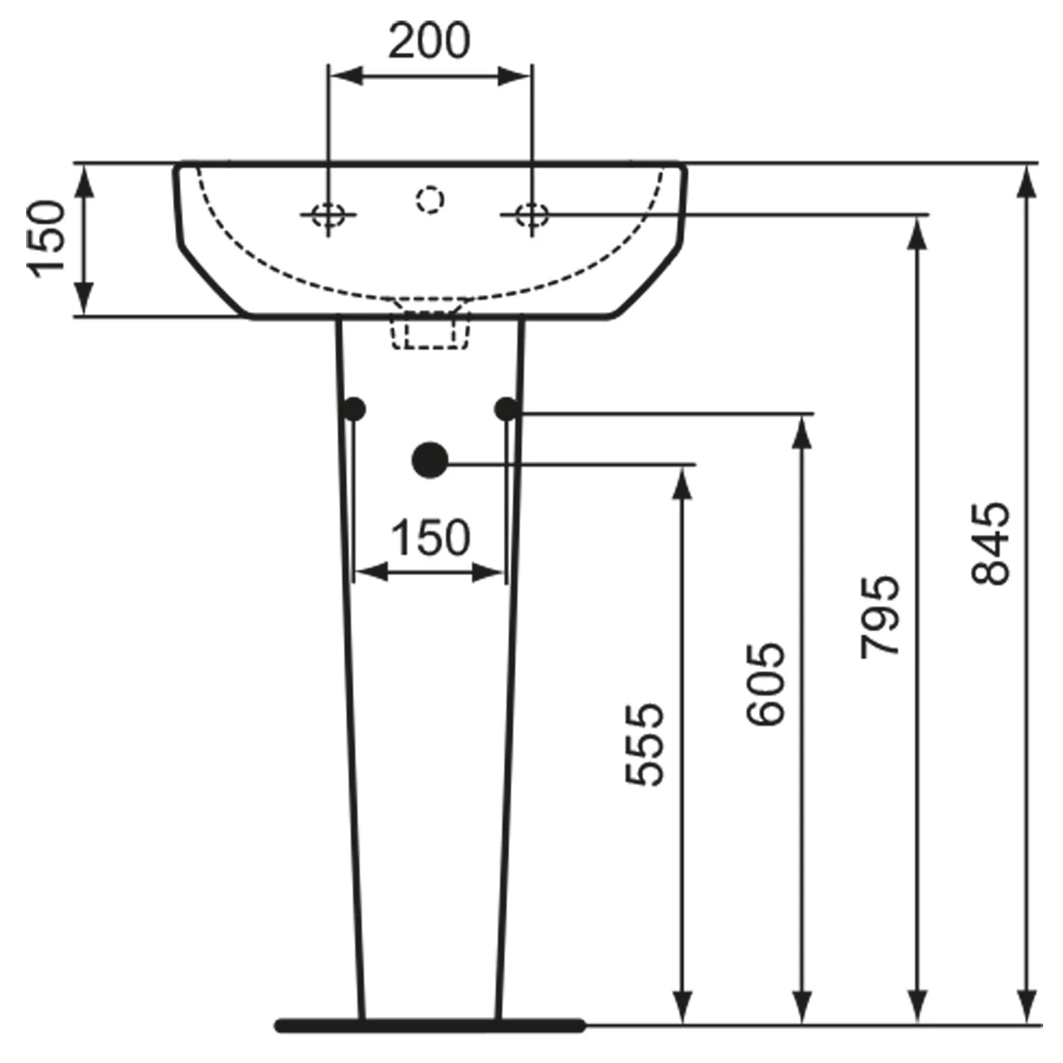 Ideal Standard i.life S Standsäule für Waschtische Bild 5