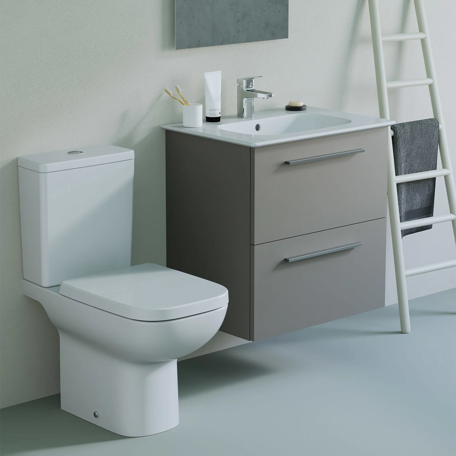 Łazienka z toaletą i umywalką, Ideal Standard