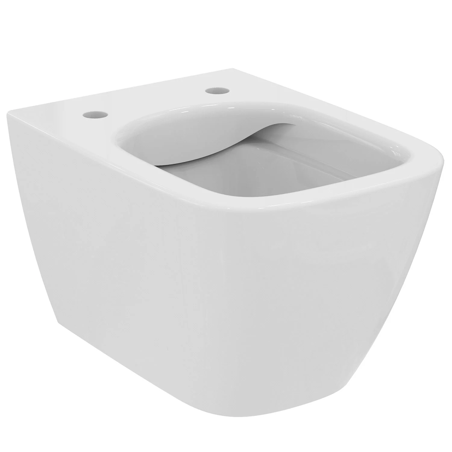Toaleta wisząca widok z boku, biała ceramika, Ideal Standard