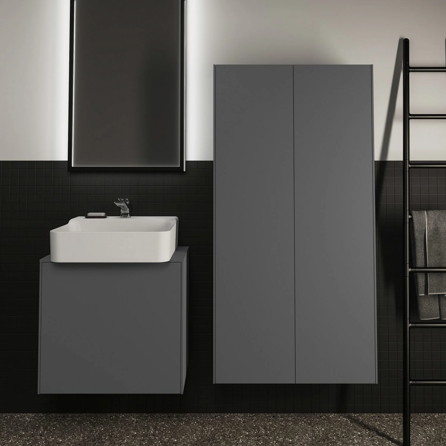 Ideal Standard Conca Halbhochschrank 72 x 140 cm, 2 Türen Bild 4