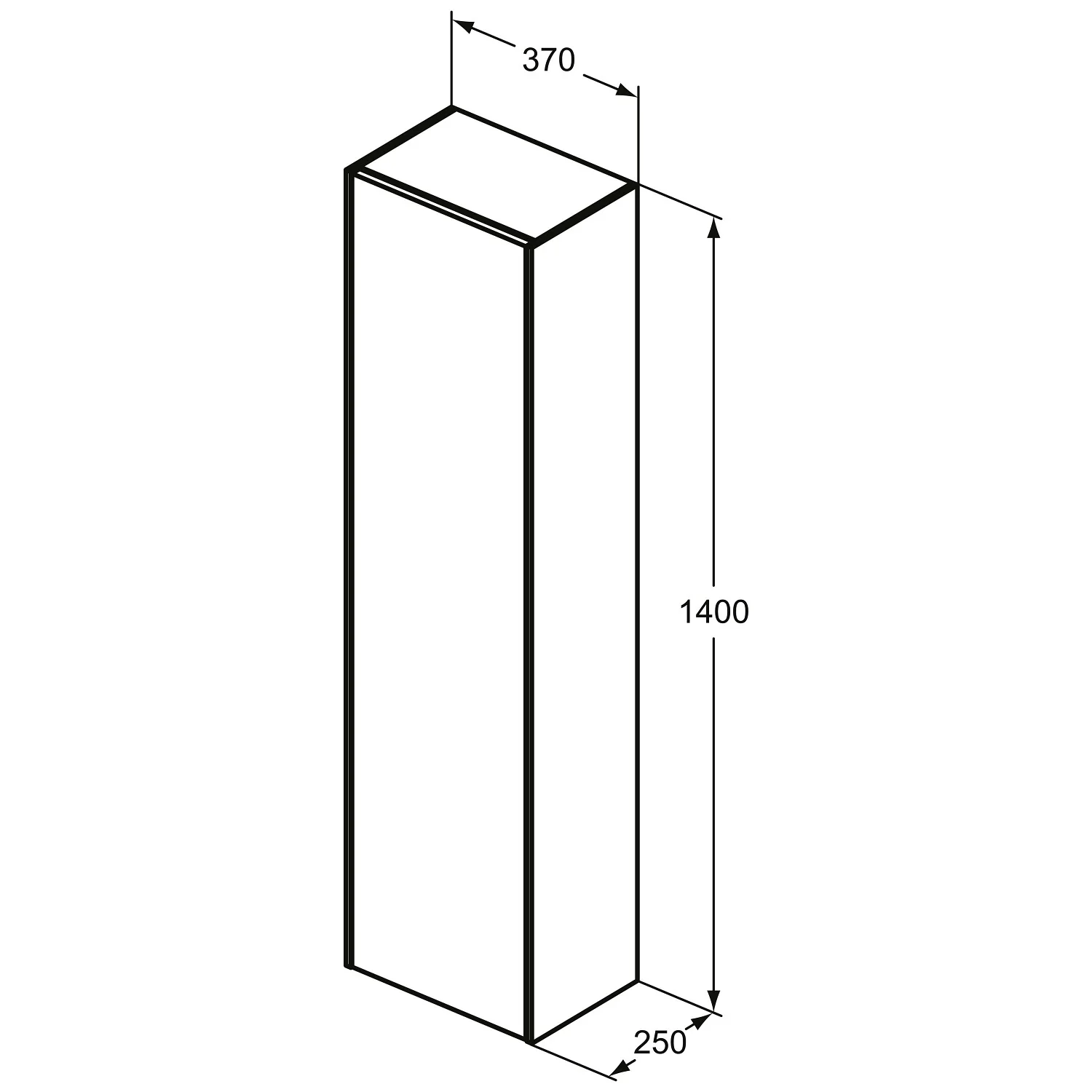 Ideal Standard Conca Halbhochschrank 37 x 140 cm, 1 Tür Bild 5