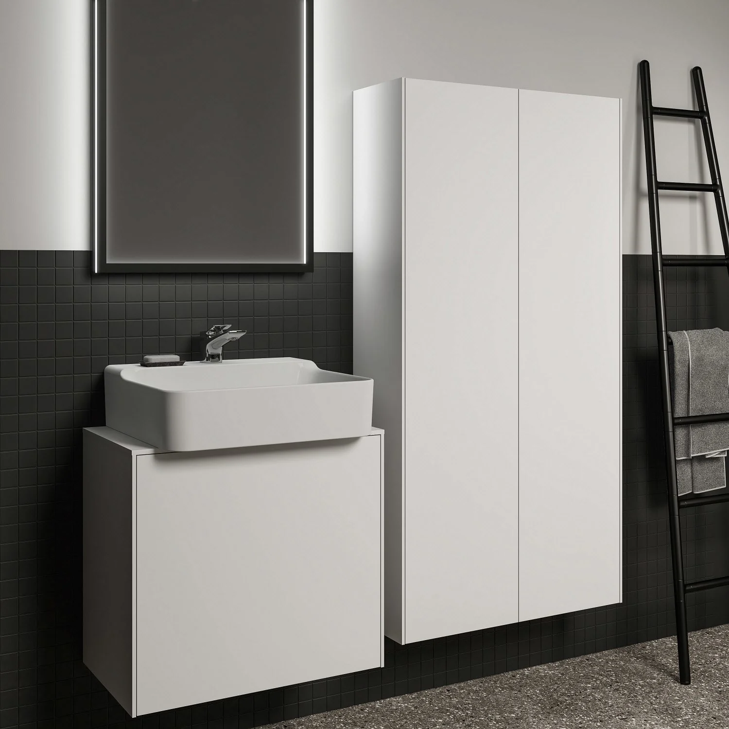 Ideal Standard Conca Halbhochschrank 72 x 140 cm, 2 Türen Bild 6