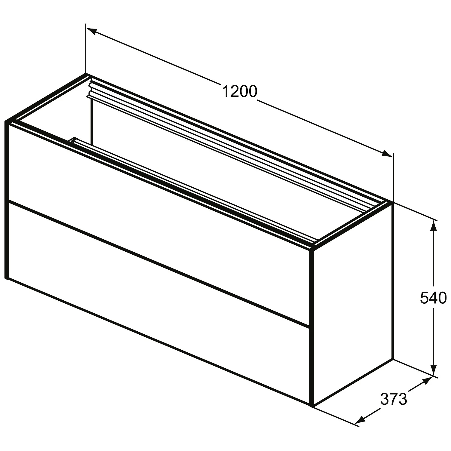 Ideal Standard Conca Waschtischunterschrank 120 x 37,3 cm, 2 Auszüge Bild 5