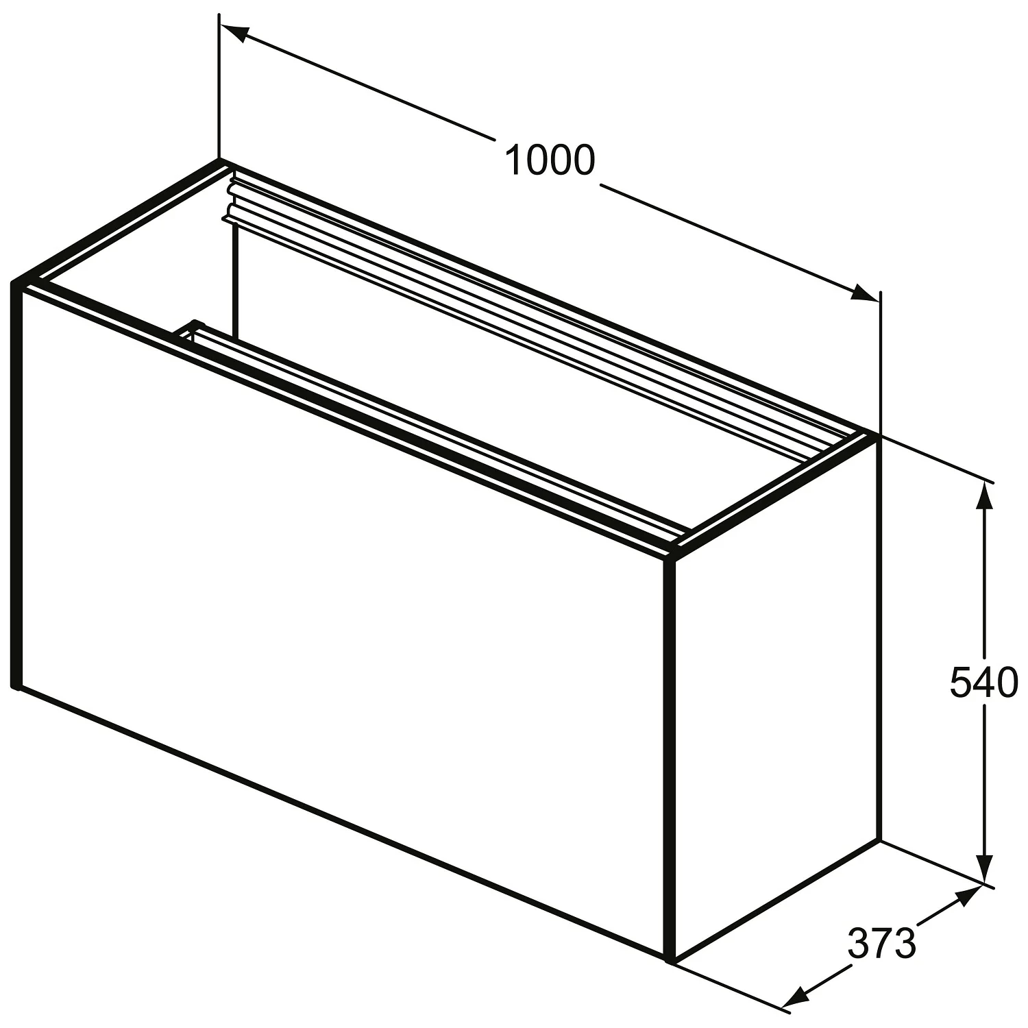 Ideal Standard Conca Waschtischunterschrank 100 x 37,3 cm, 1 Auszug Bild 5