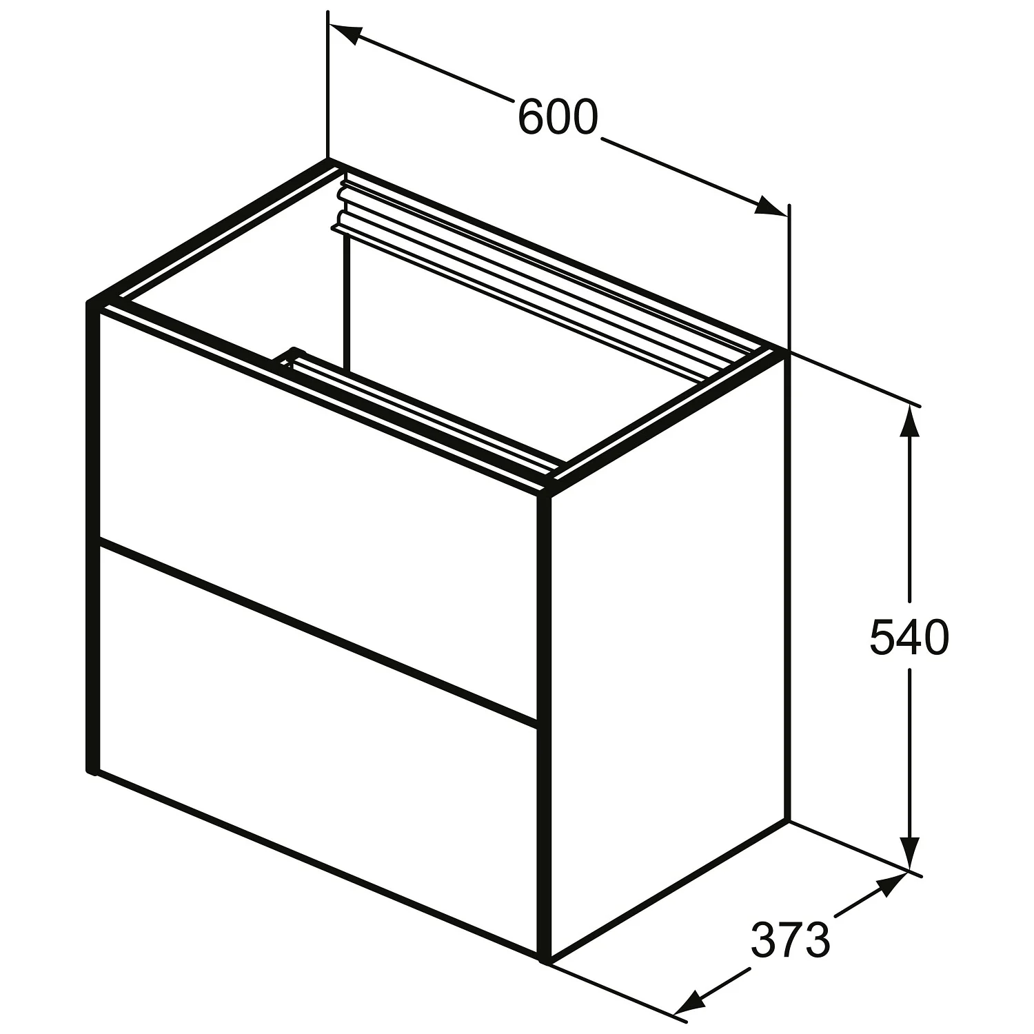 Ideal Standard Conca Waschtischunterschrank 60 x 37,3 cm, 2 Auszüge Bild 5