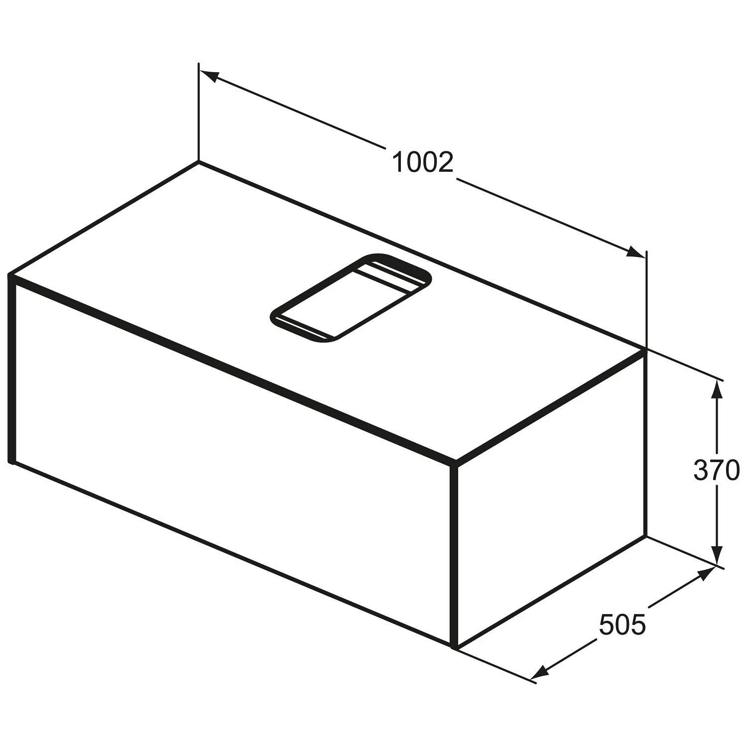 Ideal Standard Conca Waschtischunterschrank 100 cm, mit Ausschnitt, 1 Auszug Bild 5