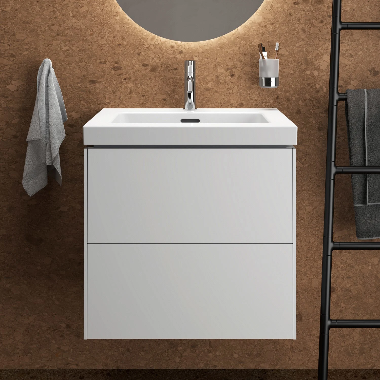 Ideal Standard Conca Waschtischunterschrank 60 cm mit 2 Auszügen für Möbelwaschtisch Bild 3
