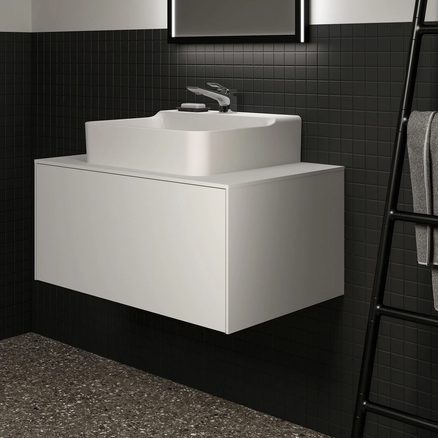 Ideal Standard Conca Waschtischunterschrank 80,2 cm, mit Ausschnitt, 1 Auszug Bild 6